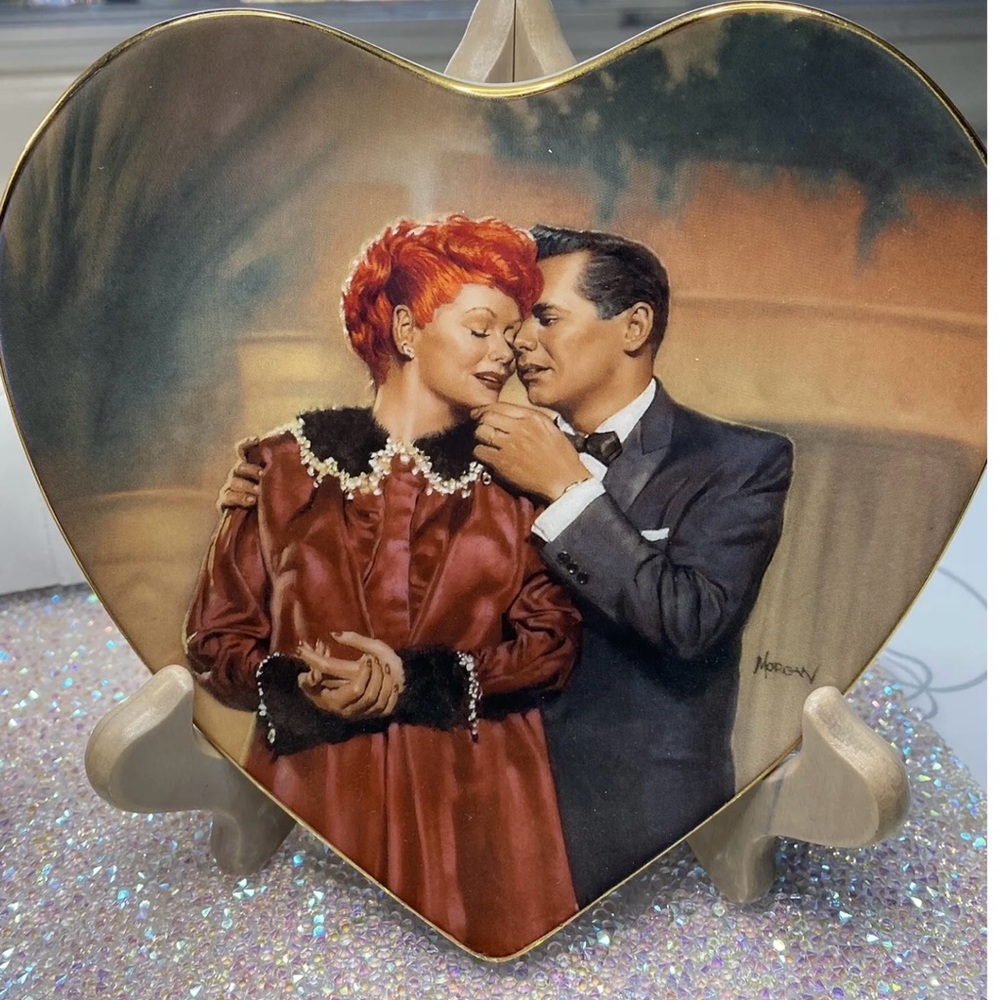 Vtg I Love Lucy Heart Plates Hamilton Collection MINT Condition Limited Ed. 6x6” - Picture 3 of 9